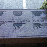 横浜の海岸線の変化を示した石碑